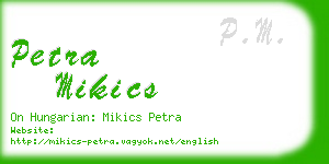 petra mikics business card